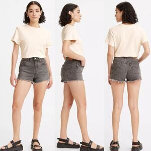 Levi’s 501® Original Fit High Rise Women’s 26 Jean Short Gray Wash Denim Cut Off
